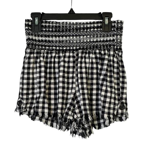 Rewash black white checks pull on shorts size Medium - Picture 1 of 13